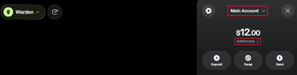 Access your addresses in Warden